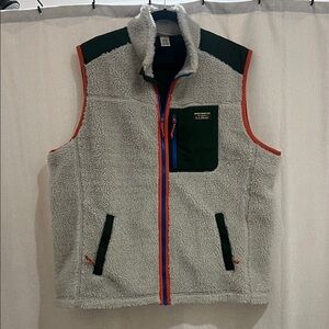 L.L. Bean Gray and Black Fleece Vest